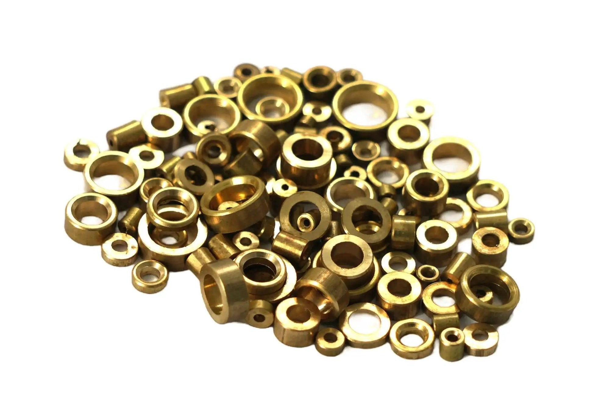 100 Piece Brass Clock Bushings Set for Pivot Pivots, Assorted Sizes 2mm to 8.5mm External Diameter, Durable Clock Repair Bushing Kit