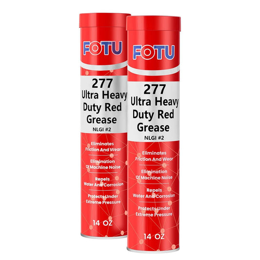 Ultra Heavy Duty Red Wheel Bearing Grease Two Lithium Complex, Multi Purpose Lubricant Built For Tough Conditions, Two 14oz Tubes