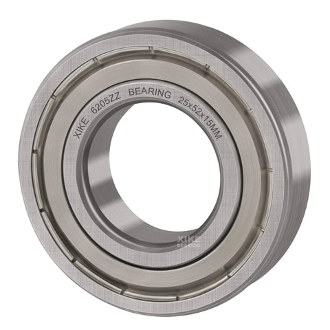 10 Pack Deep Groove Ball Bearings 6205ZZ, 25x52x15mm, Double Sealed And Pre Lubricated For High RPM, Chrome Steel P6 ABEC 3 Pro Grade Bearing Set XiKe