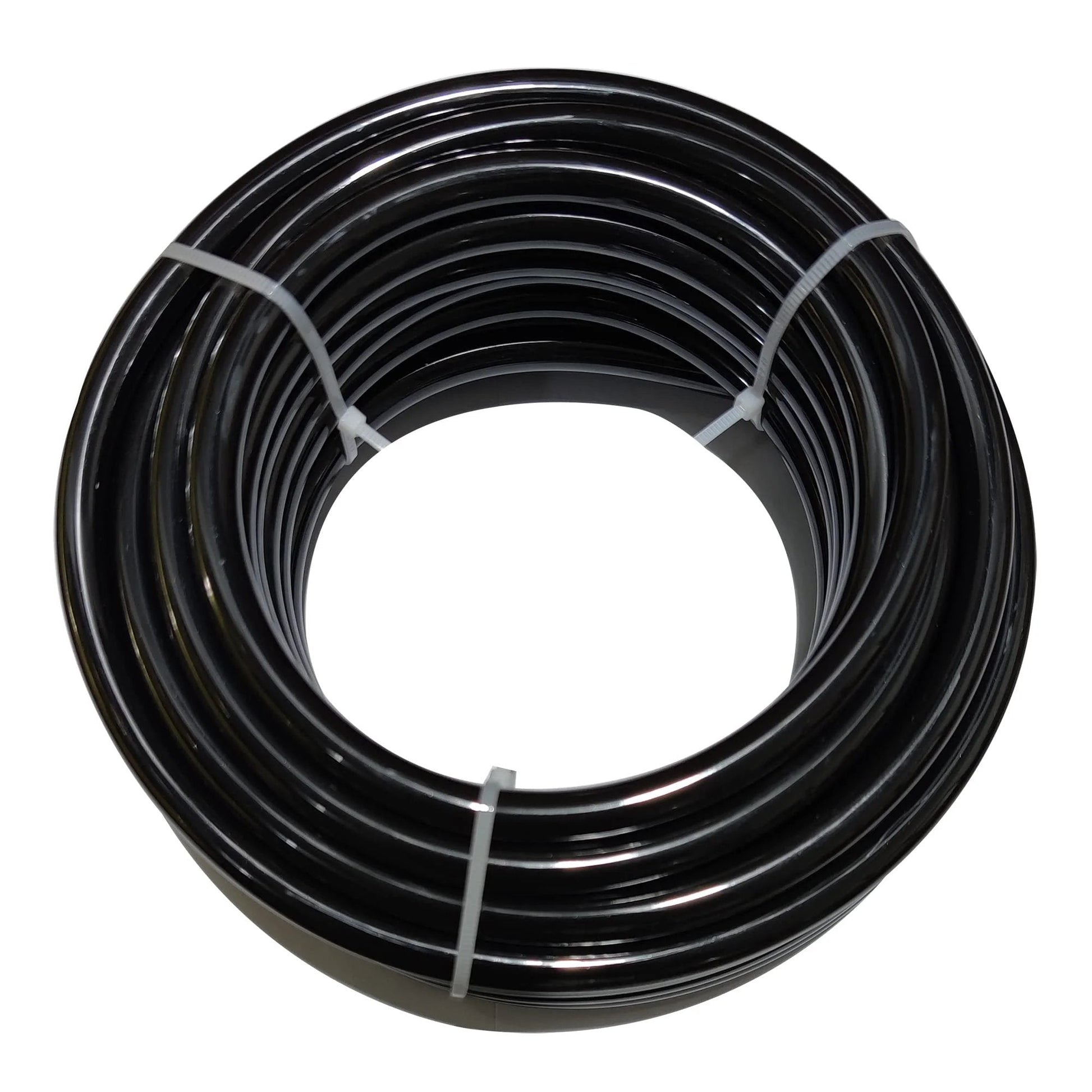 Coiled PU Polyurethane Pneumatic Tubing 6mm Outer Diameter 4mm Inner Diameter Black Air Compressor Hose 40 Feet Long