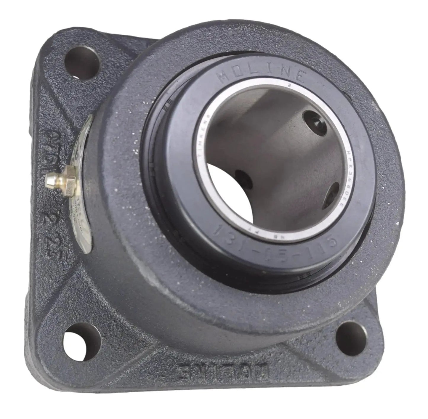 Heavy Duty 2 Inch Type E Four Bolt Flange Bearing With Double Taper Roller Bearings Inside, Moline 19311200 front view