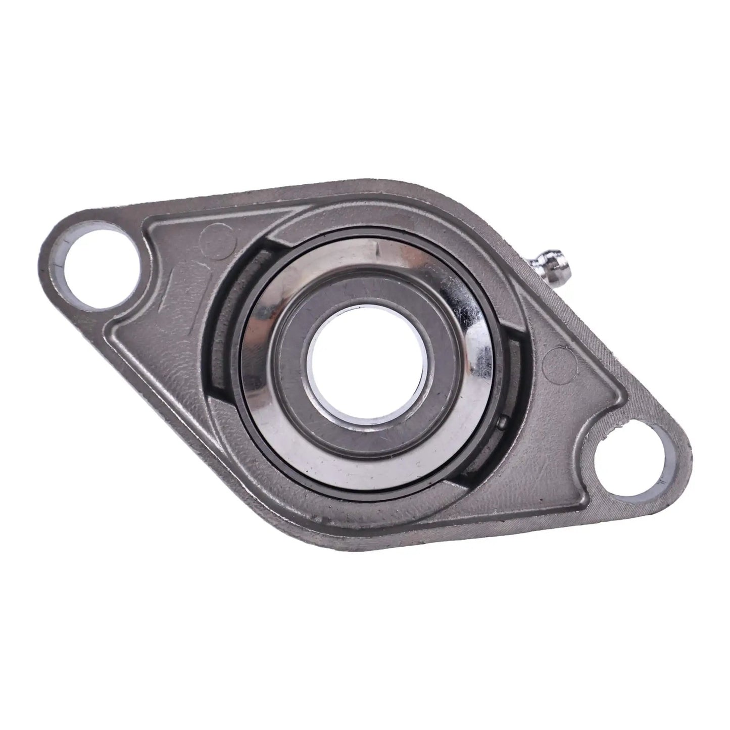 Three Quarter Inch Stainless Steel Two Bolt Flange Bearing For Shaft MUNCFL204-12 SSUCFL204-12 YCJT PT top view