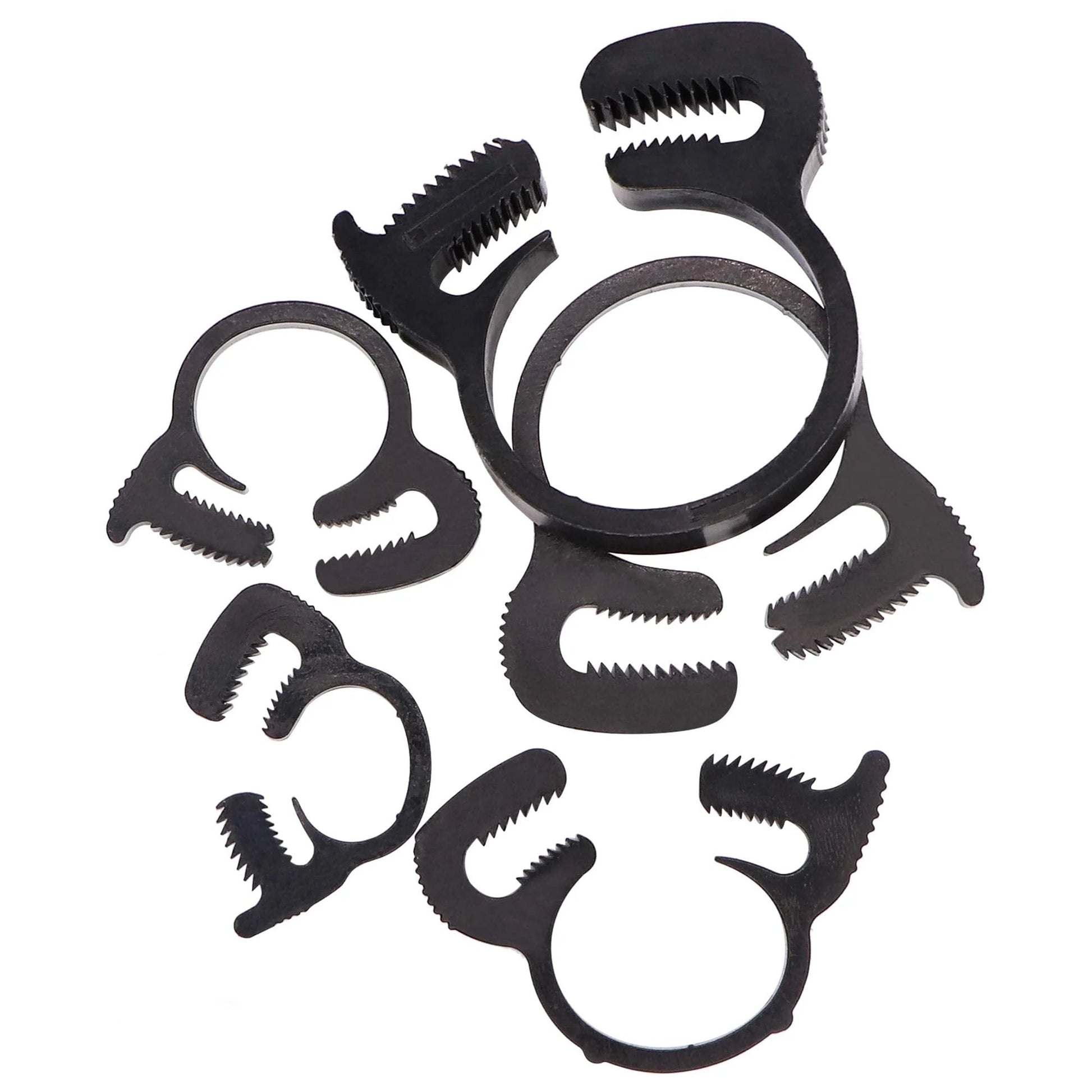 60 Pcs Heavy Duty Nylon Double Snap Hose Clamps Set In 8 Sizes For Silicone Vinyl LDPE Tubing Non Metallic Corrosion Resistant Kit