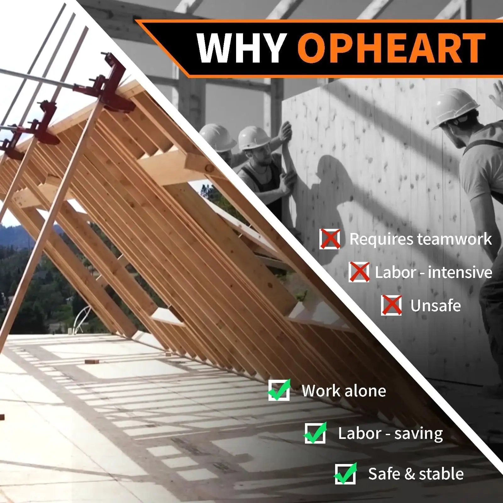 Solo Framing Wall Jack Lifts 1000 Lb Beams With Fir Poles Or Steel Pipe in use, demonstrating easy and safe wall lifting.