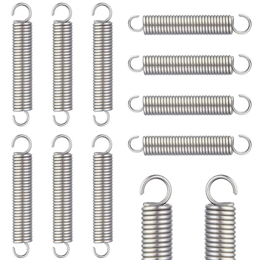 10 Pcs SP 9600 Extension Springs Set Handy Must Have 1/4 Inch Outside Diameter By 1-1/2 Inch Length 0.035 Inch Wire Stainless Steel Open Ends Heavy Duty Rustproof For Garage Doors Closets Diy Projects