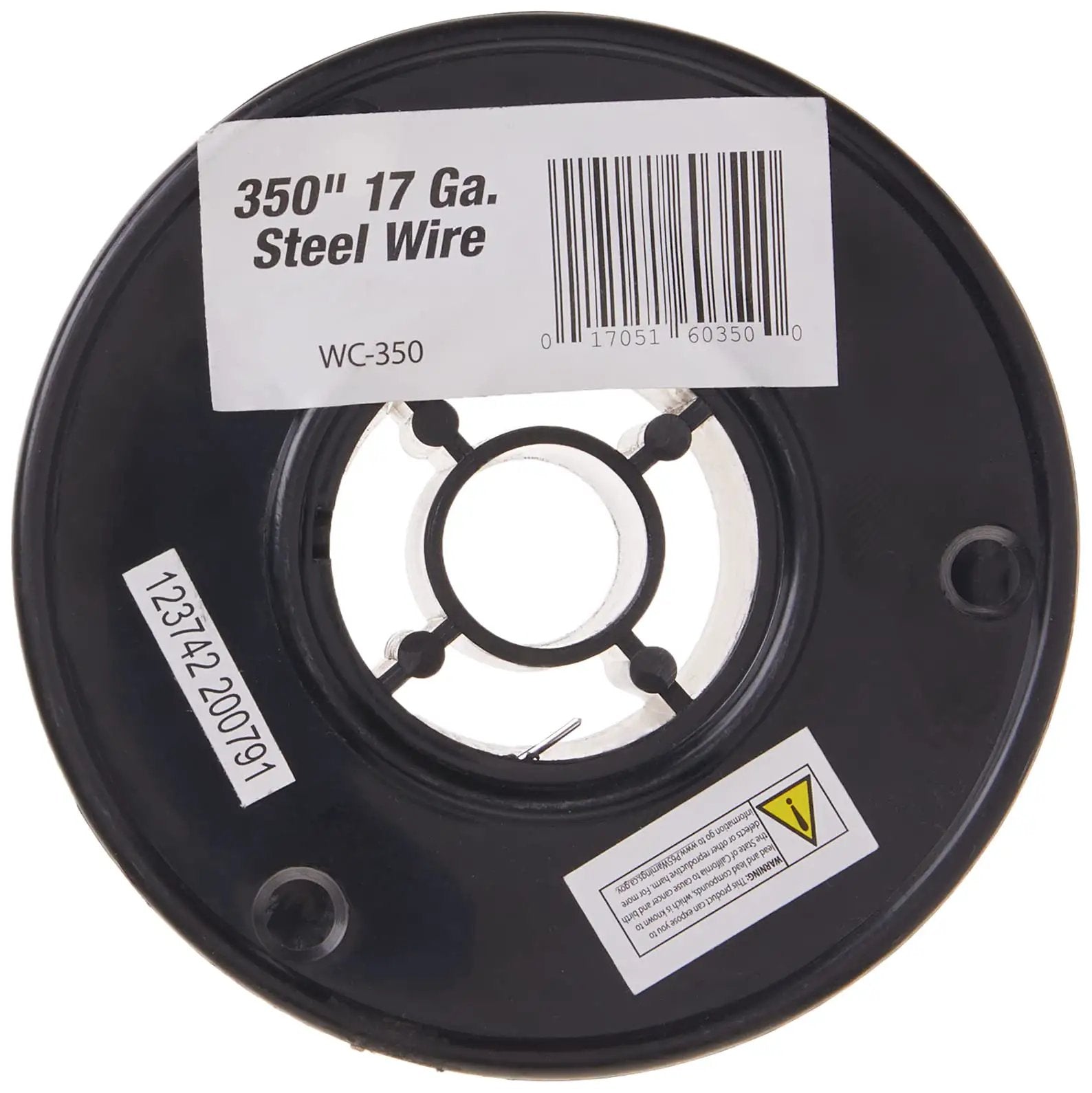 Durable 350 Ft 17 Gauge Galvanized Steel Wire Coil For Fencing And DIY Projects With 125-145 Lb Break Load And High Tensile Strength Fi-Shock WC-350, spool view.