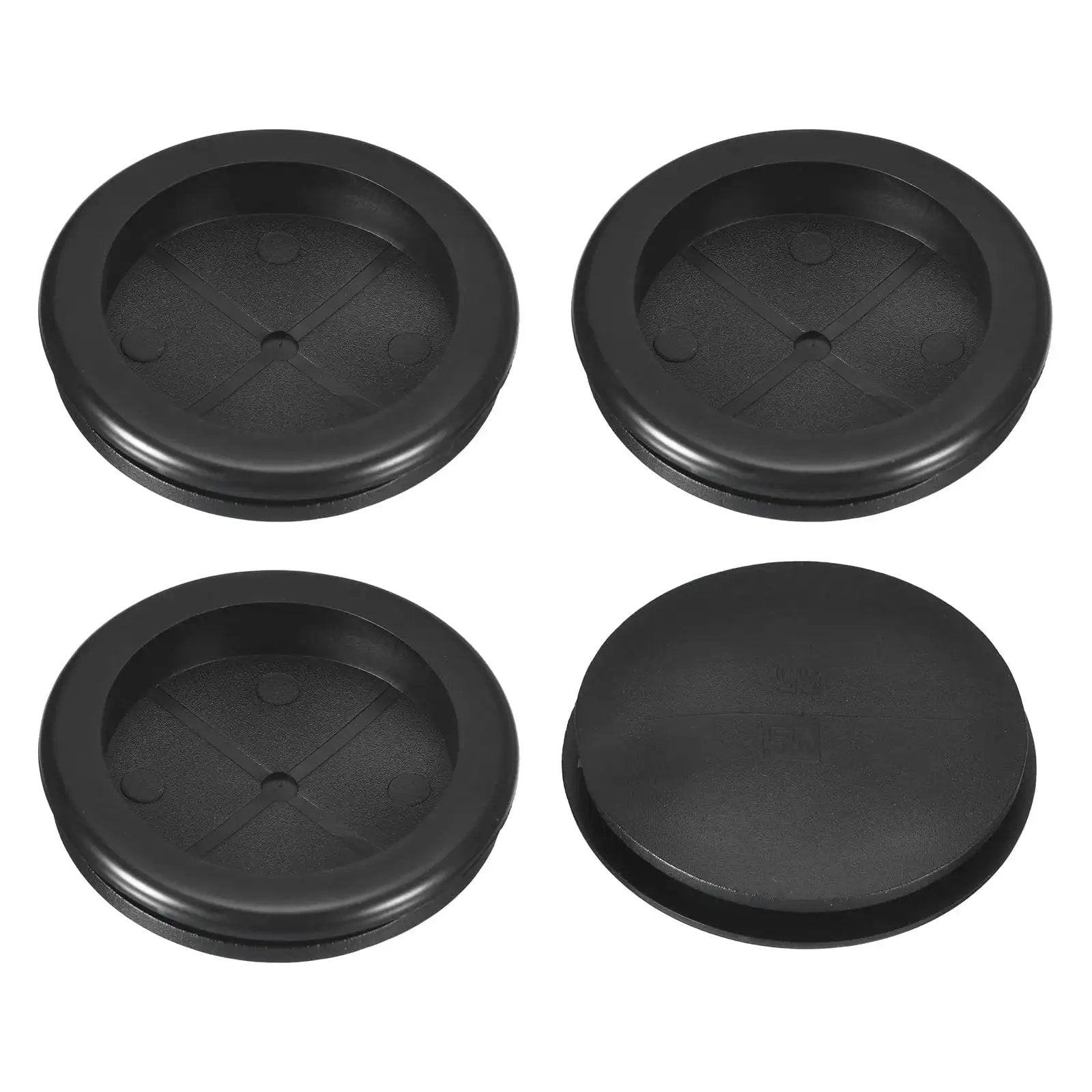 Set Of Four Rubber Grommets For Firewall Cable Protection, Inner Diameter 2 Inches, Outer Diameter 2.125 Inches, Black, 4-Pack