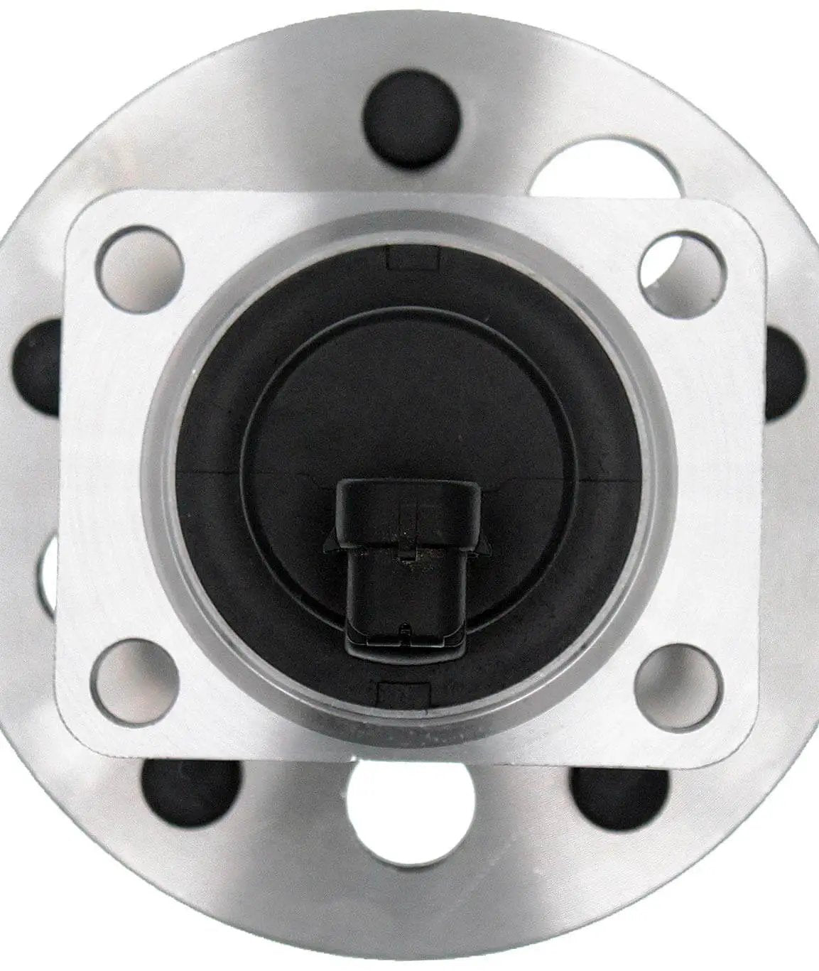 Top view of Single Rear Wheel Hub Assembly with Sealed Ball Bearing Unit for Select Buick Cadillac Chevrolet Oldsmobile Pontiac Models, Direct-swap OEM fit