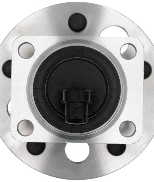 Top view of Single Rear Wheel Hub Assembly with Sealed Ball Bearing Unit for Select Buick Cadillac Chevrolet Oldsmobile Pontiac Models, Direct-swap OEM fit