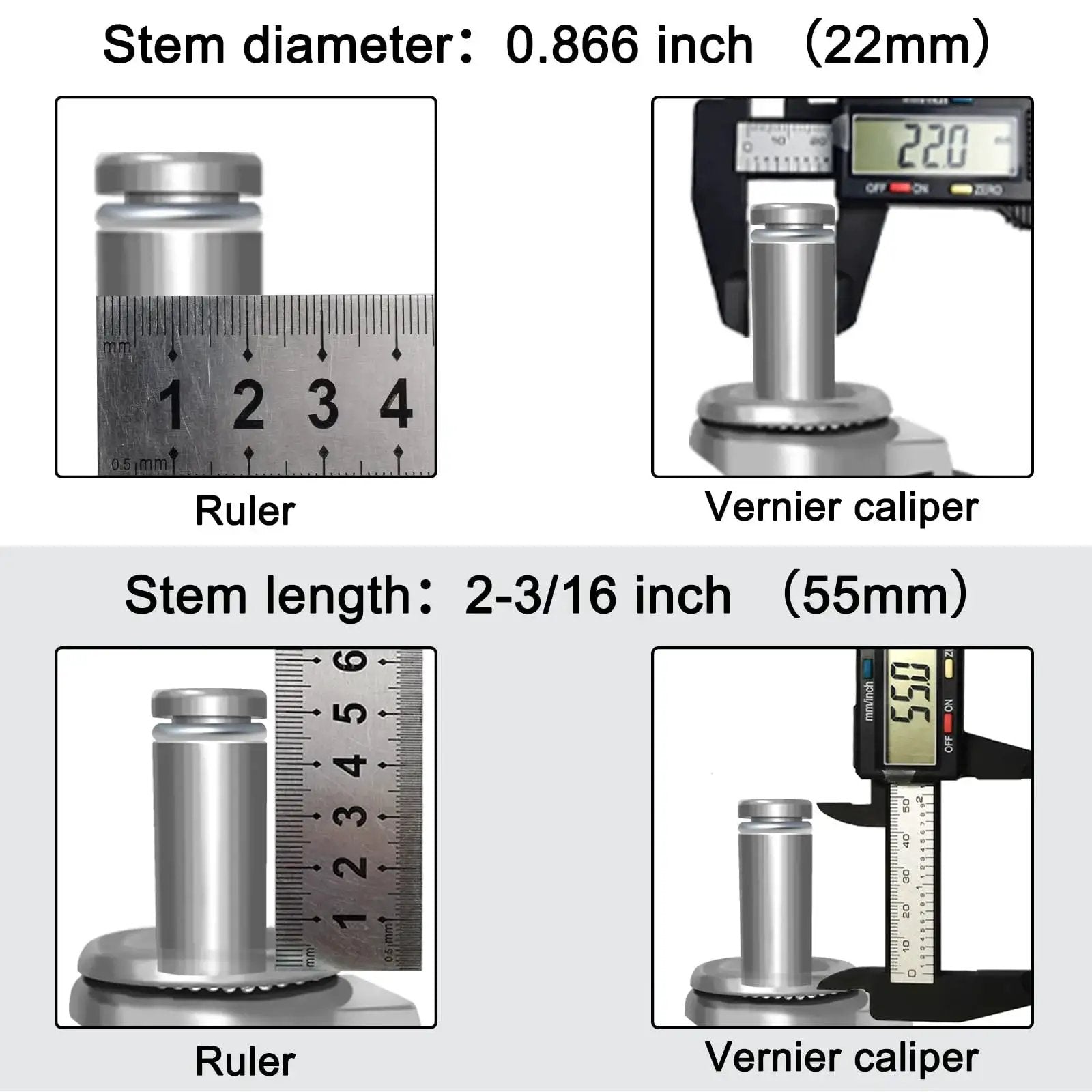 Measurements of 5 Inch Stem Locking Caster Wheels Set Of 4 For Wire Shelving Racks Heavy Duty With Brakes Non Marking