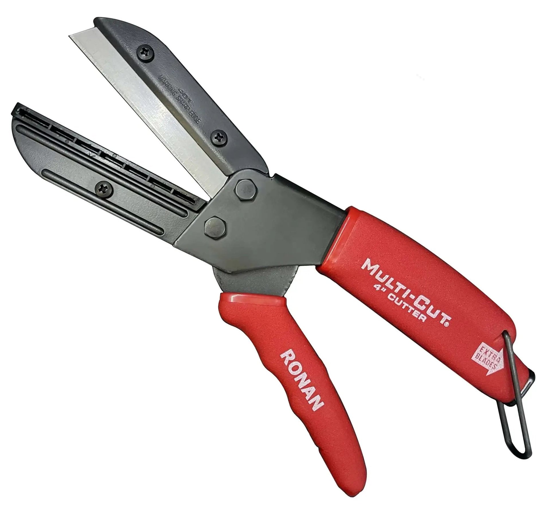 Multi-Cut 401 heavy-duty utility cutter for wood, plastic, rope, leather, linoleum, rubber, PEX piping, hoses, boxes, branches and light pruning; single unit with 3 replacement blades included
