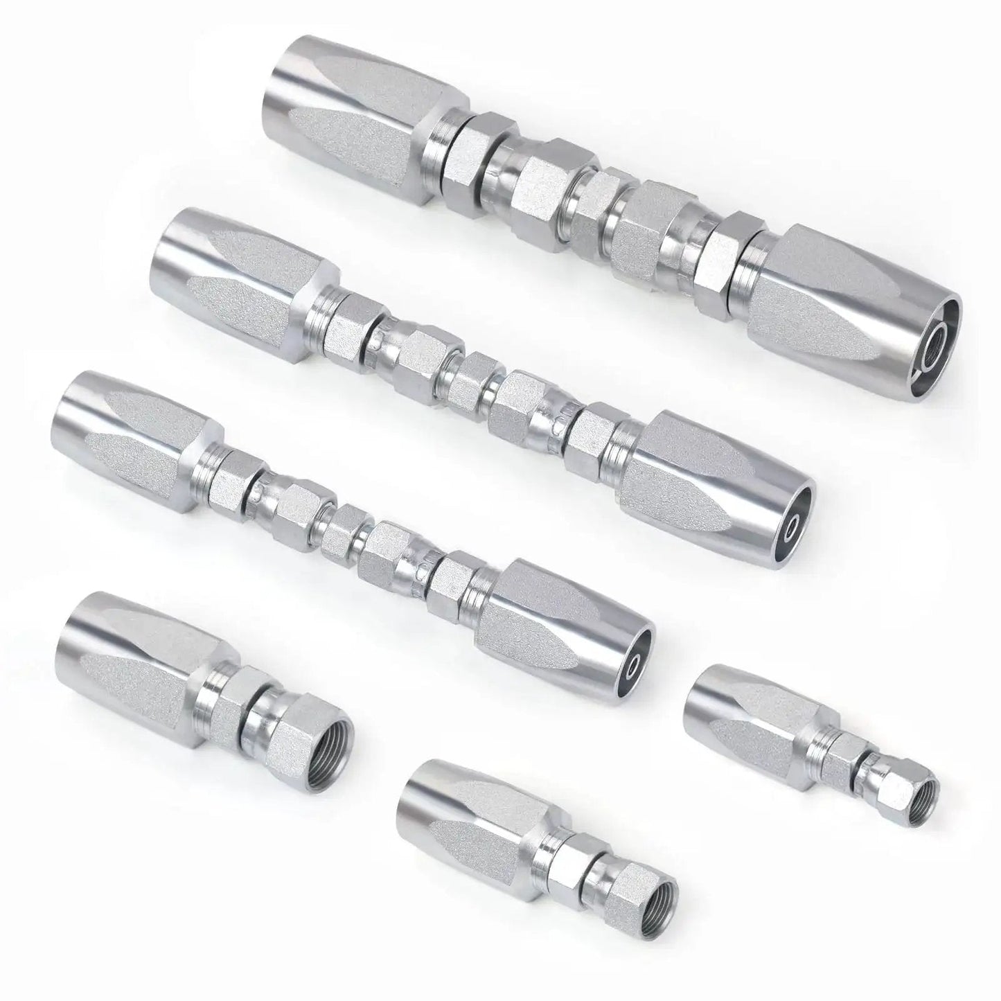 Hydraulic Hose Field Repair Kit With Three Diameters One Quarter Inch Three Eighths Inch And One Half Inch Inner Diameter Plus Six Small Repair Parts