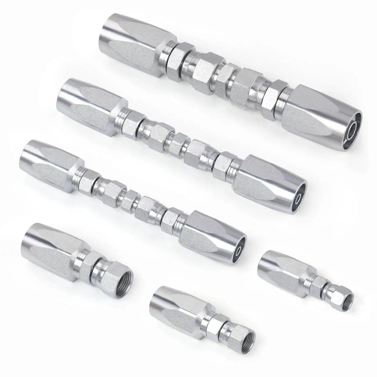 Hydraulic Hose Field Repair Kit With Three Diameters One Quarter Inch Three Eighths Inch And One Half Inch Inner Diameter Plus Six Small Repair Parts