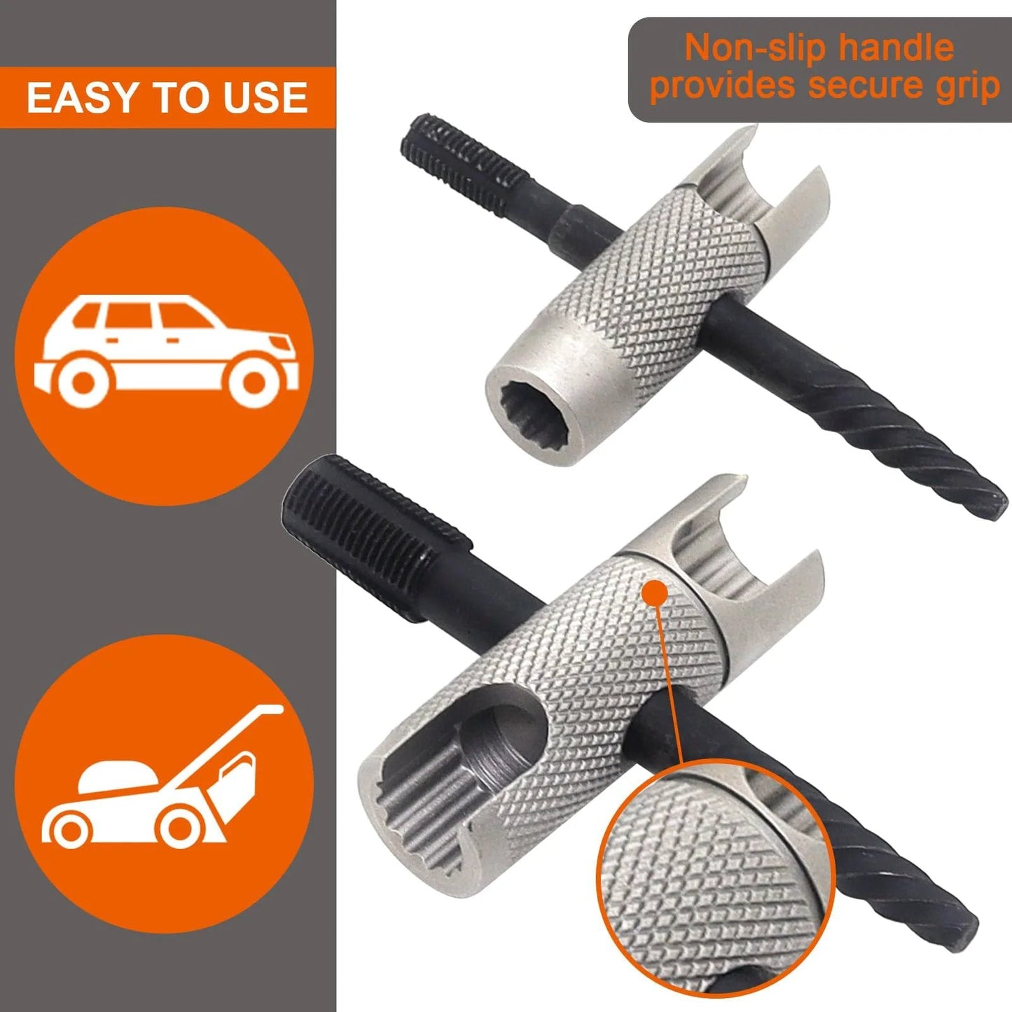 Grease Fitting Replacement Kit SAE And Metric With One Quarter Inch And One Eighth Inch Straight And 45 Degree And 90 Degree Zerks Hydraulic Fittings With Plastic Cap Covers 2 Multi Tools 332 Piece Set, non-slip handle.