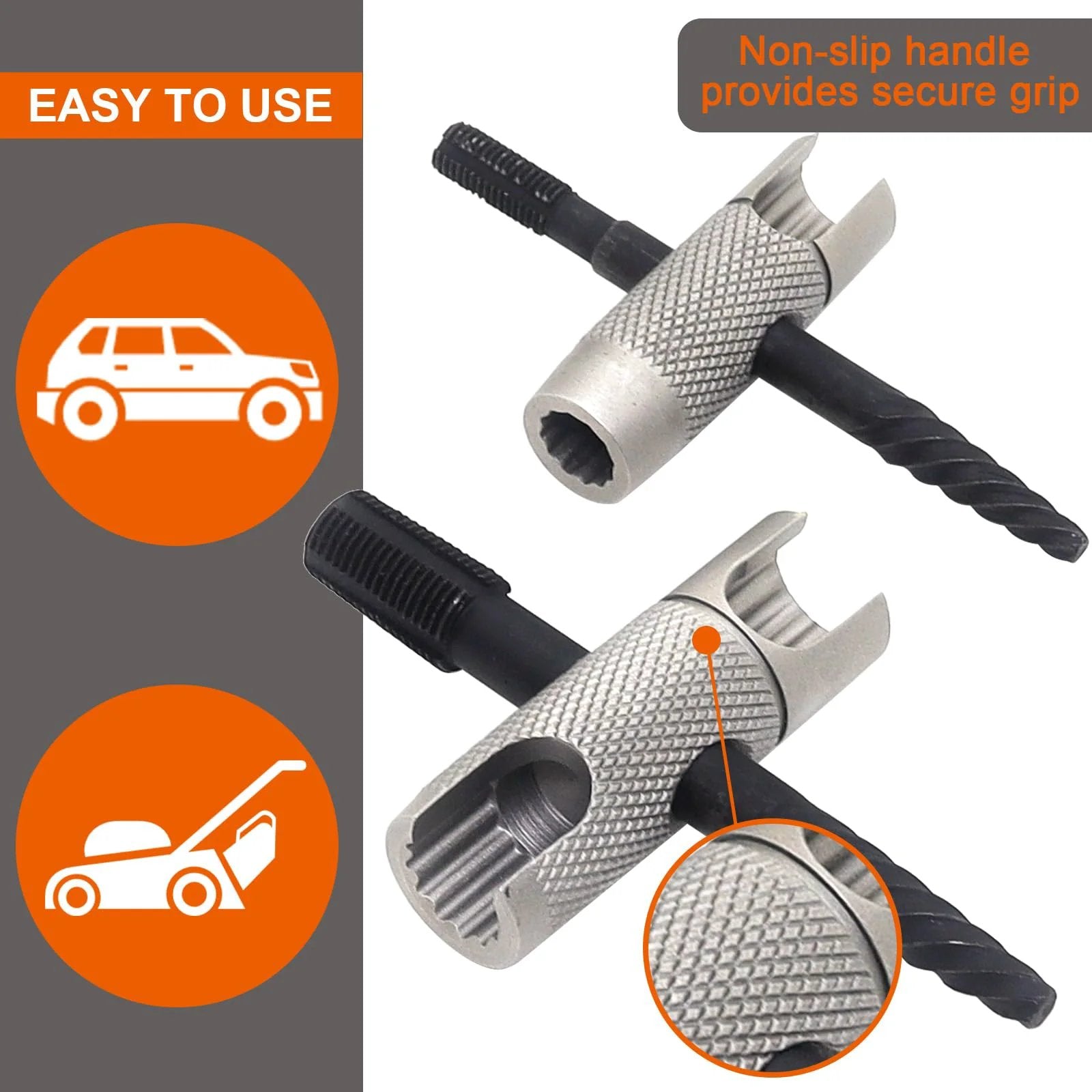 Grease Fitting Replacement Kit SAE And Metric With One Quarter Inch And One Eighth Inch Straight And 45 Degree And 90 Degree Zerks Hydraulic Fittings With Plastic Cap Covers 2 Multi Tools 332 Piece Set, non-slip handle.