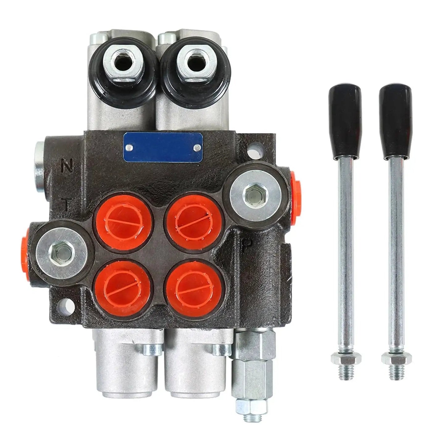 Double Acting Hydraulic Directional Control Valve With Joystick For Small Tractors, 2 Spool, 11 GPM Flow, 3625 PSI Max
