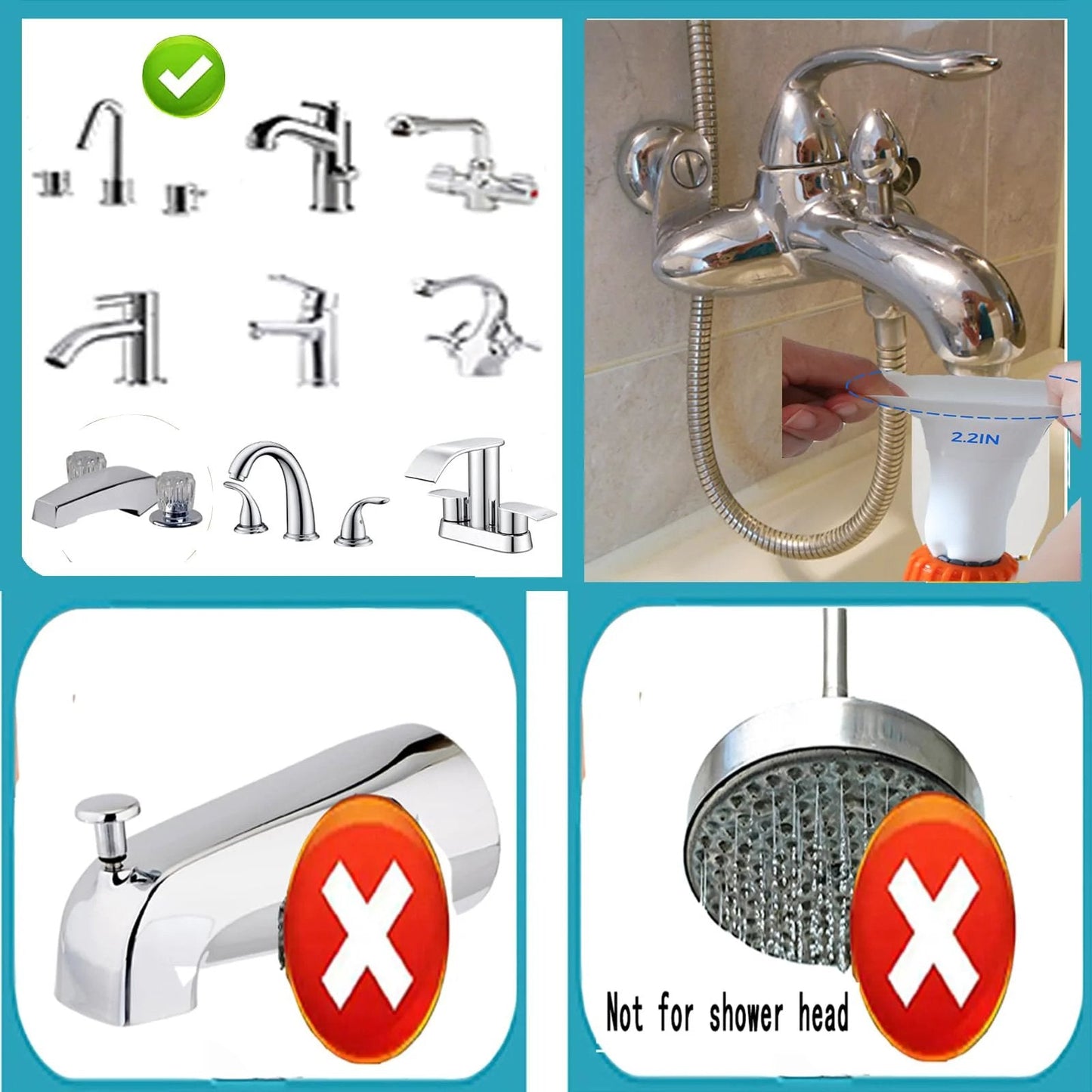 Sink Hose Attachment Portable Faucet Sprayer For Dog Bathing And Outdoor Cleaning showing adapter fitting on faucet head
