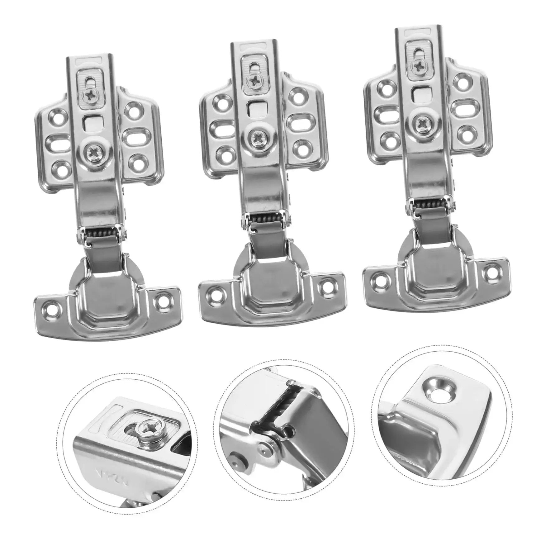 Stainless Steel Cabinet Hinges 12 Pack Heavy Duty Door Hinge Set for Kitchen Cabinets Rust Resistant Built to Last