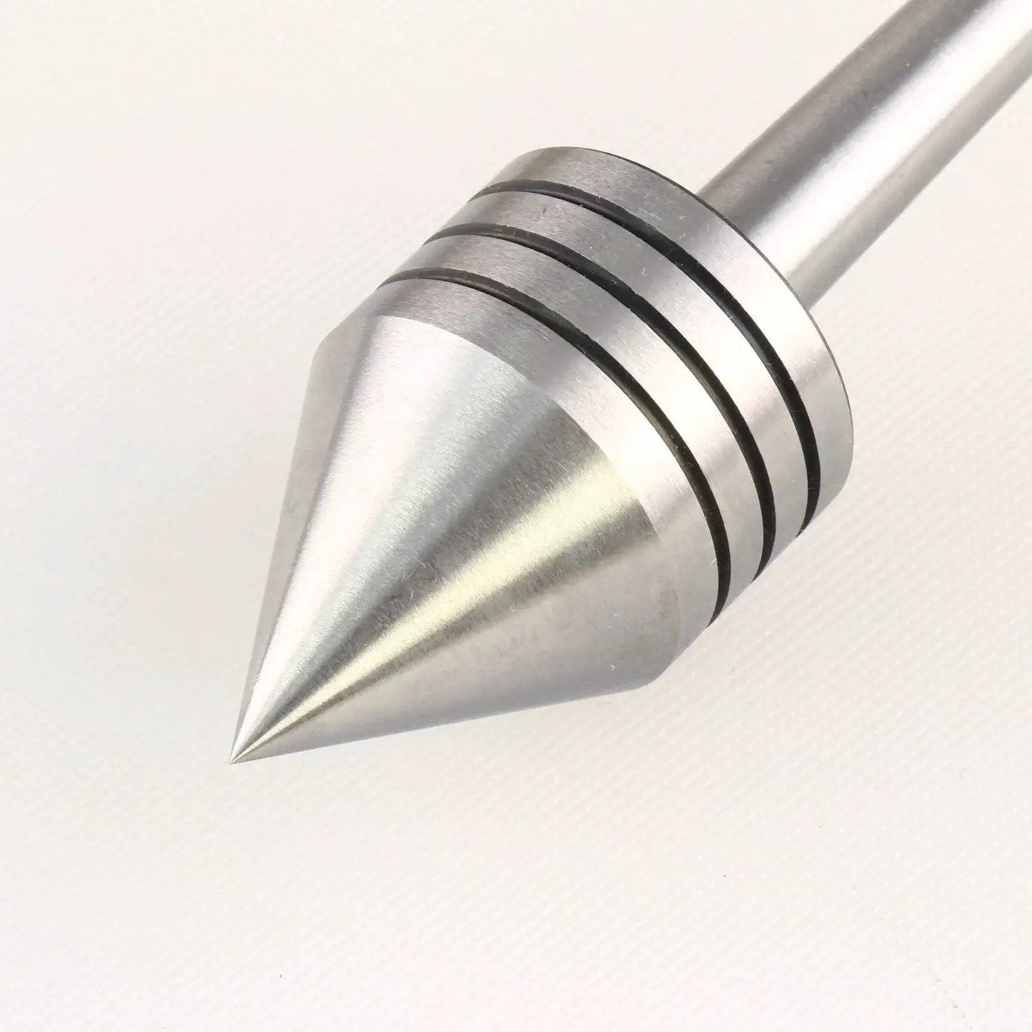 Close-up of Revolving Live Tailstock Center With 60 Degree Point For Wood Lathe, 1MT Tailstock Mount, Between Centers Turning Tool