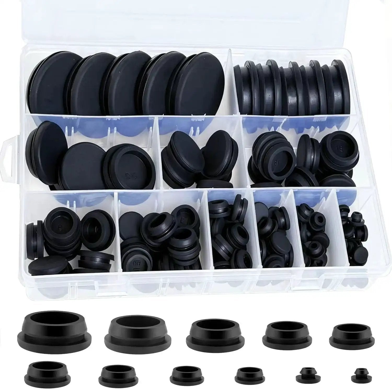 130 Pcs Rubber Hole Plugs Set In 11 Sizes Silicone Round Plugs For Sealing Holes In Industrial Automotive And Furniture Applications