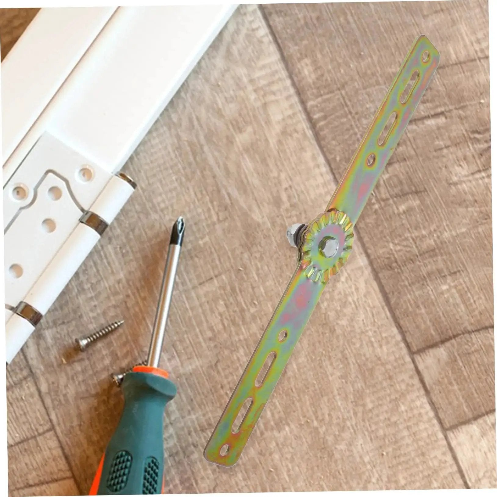 Adjustable Angle Hinge For Bed Sofa And Cupboard By Alipis Beefy Heavy Duty Auto Reset with tools on wooden surface