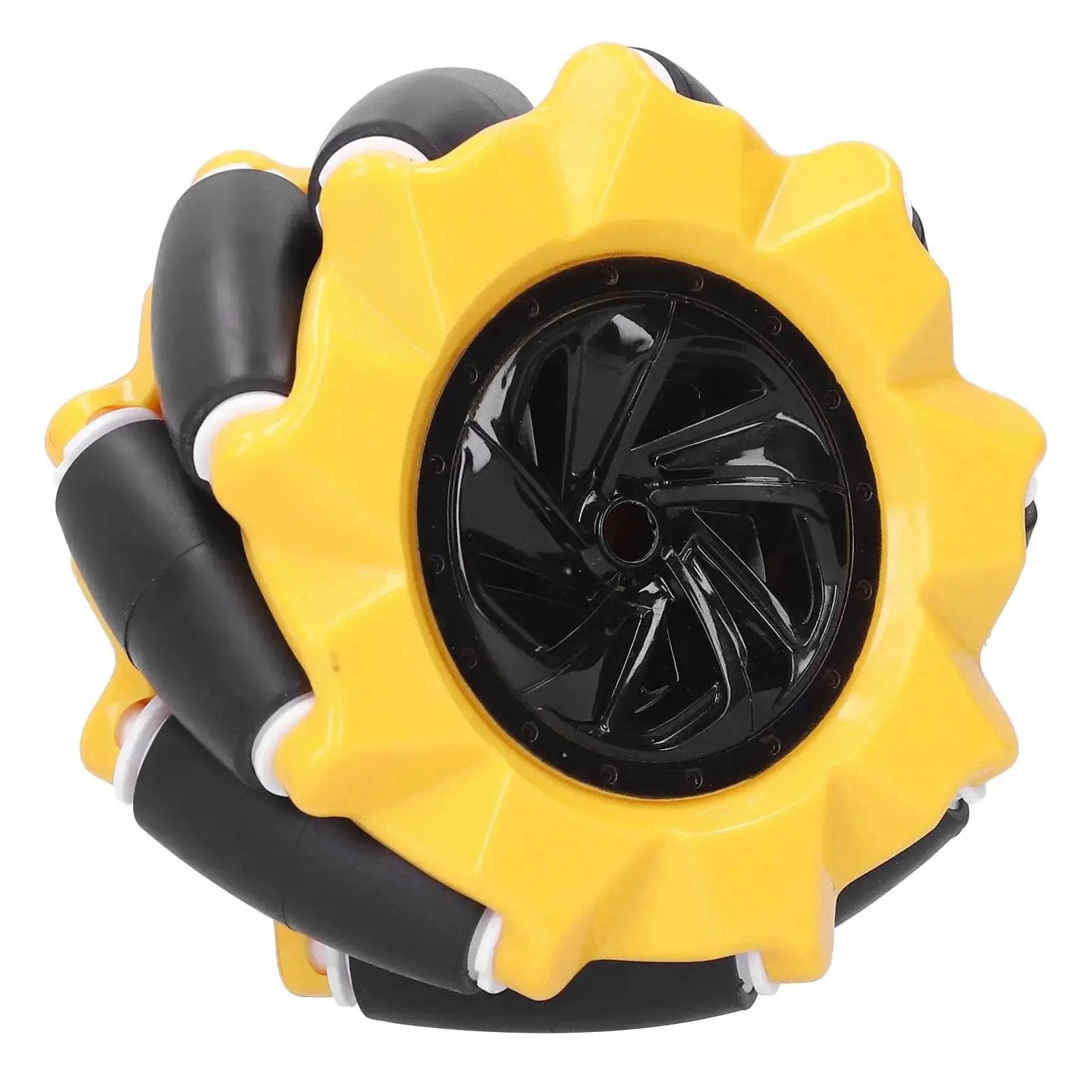 80mm Mecanum Wheel Omnidirectional Robot Car Parts For DIY Projects Two Pack High Quality Wheel Set with yellow hub and rollers