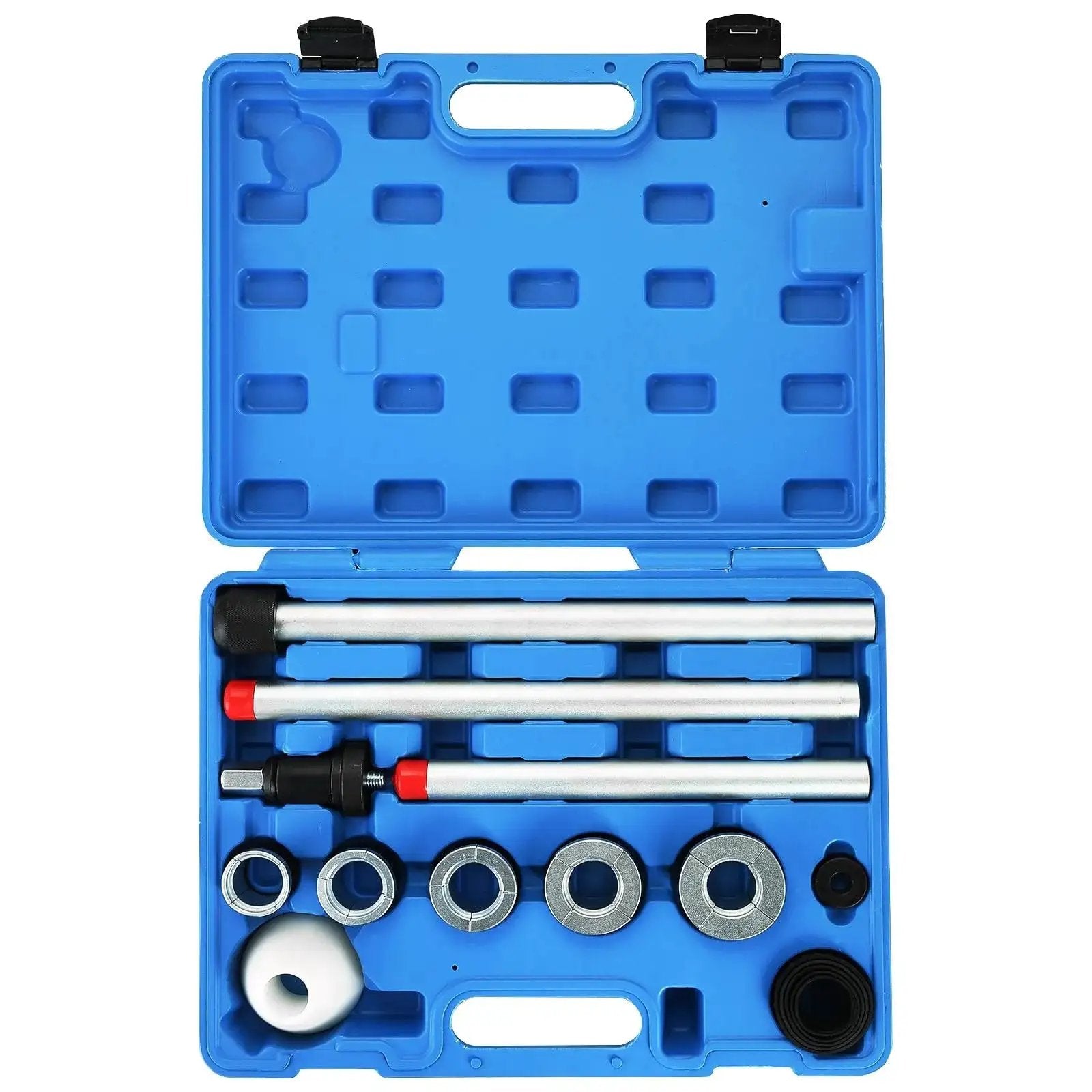 Engine Cam Bearing Removal And Installation Tool Set Universal Camshaft Bearing Kit with case and assorted adapters displayed.