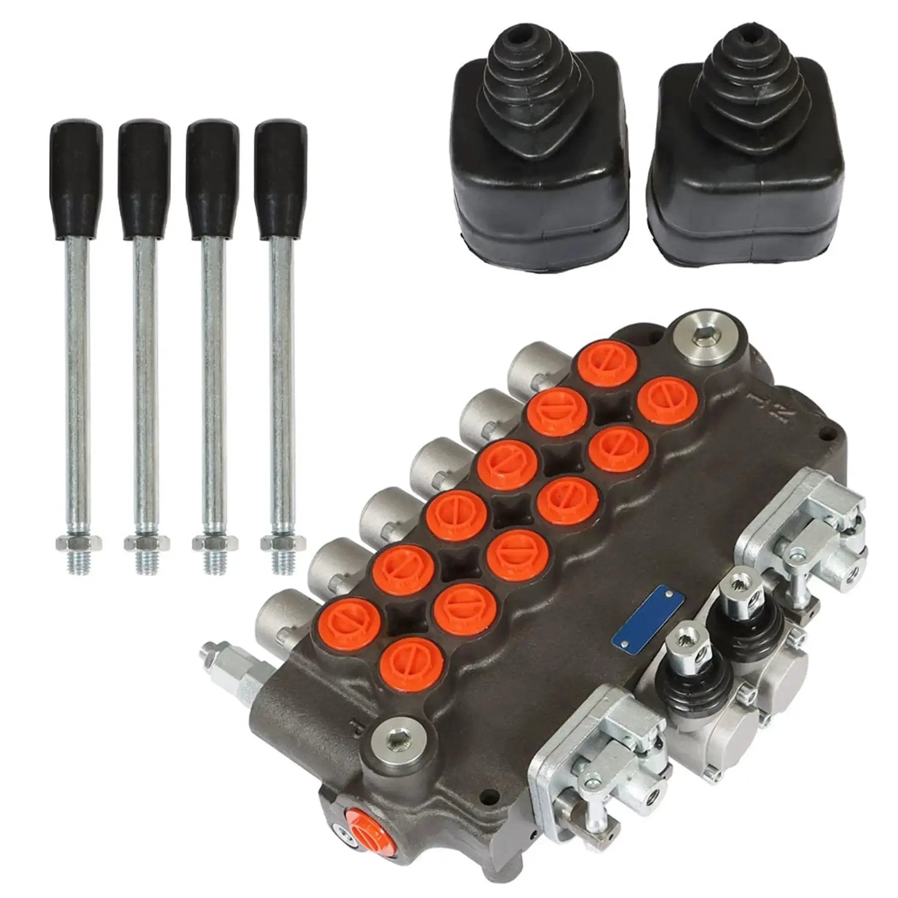 Heavy Duty 6 Spool Hydraulic Directional Control Valve For Small Tractors Loaders And Log Splitters With 21 GPM Flow 3625 PSI Relief