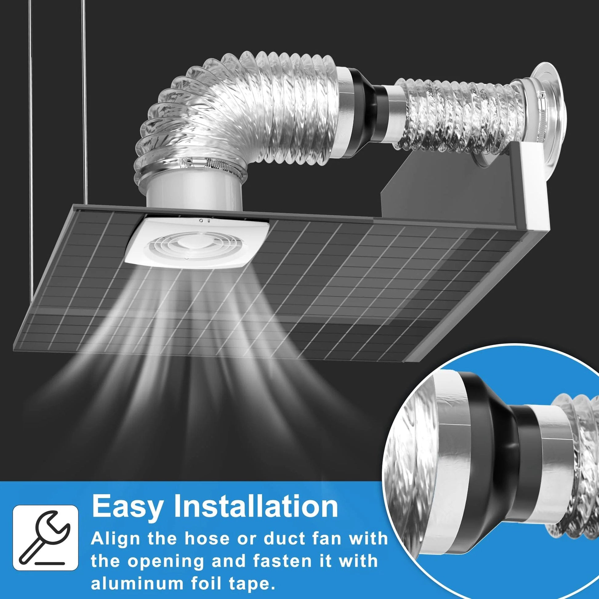 Beefy 4 To 3 Inch Duct Reducer For Inline Fans And Grow Tent Ventilation Galvanized Steel Duct Increaser Black 4 Inch To 3 Inch Reducer installed