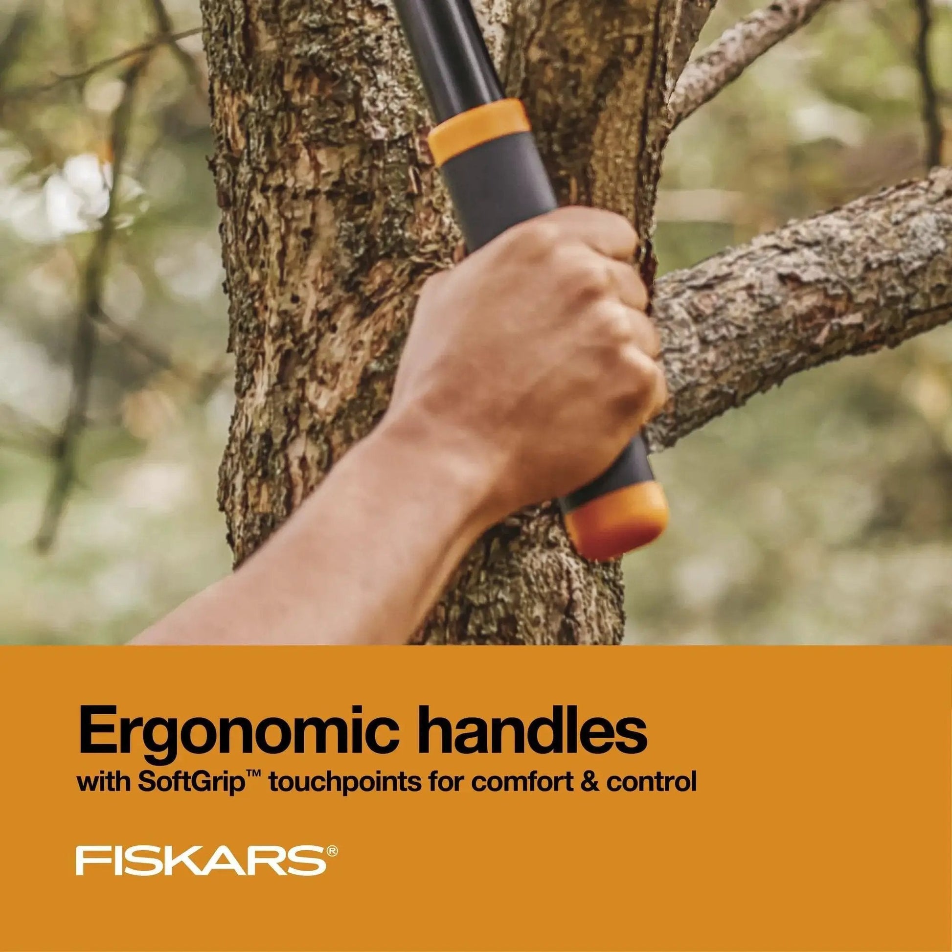 Heavy Duty 28 Inch Garden Loppers With Rust Resistant Bypass Steel Blade cutting branch, shock absorbing handle focus