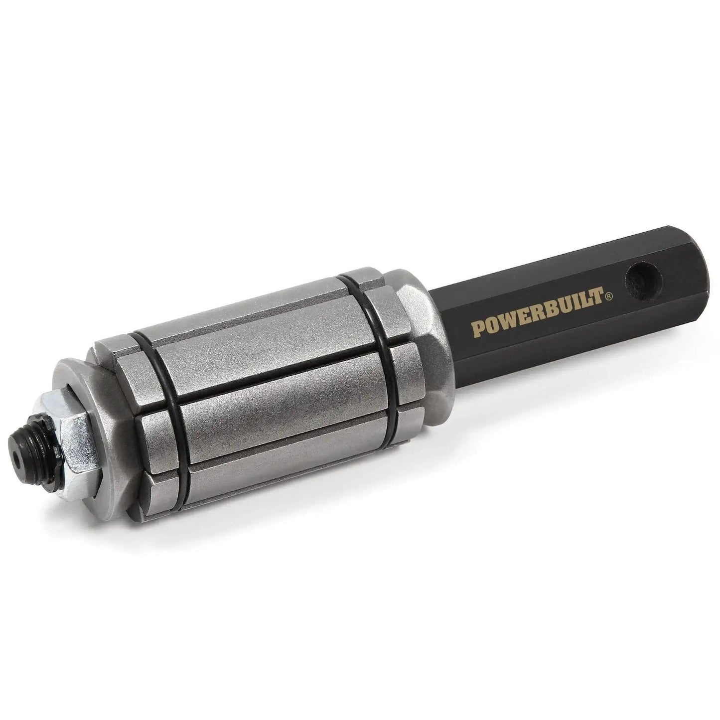 Tailpipe Expander Fits One Eighth To One And Three Quarters Inches Exhaust Pipe, heavy-duty steel, side view.