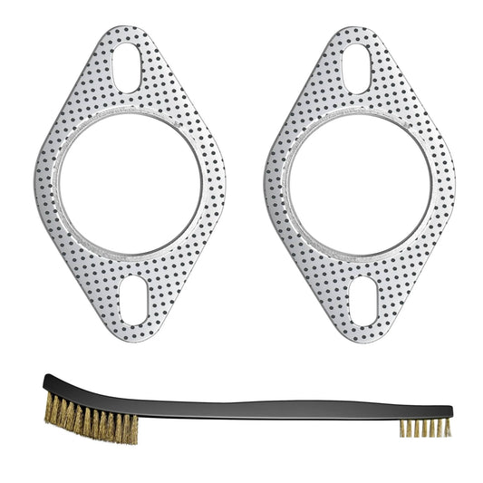 2.5 Inch Exhaust Pipe Flange Gasket 63.5mm 2 Bolt Set For Muffler Manifold Collector High Temperature Graphite With Fire Ring Durable Heat Resistant Seal For Heavy Duty Cars Trucks And Industrial Exhaust Systems