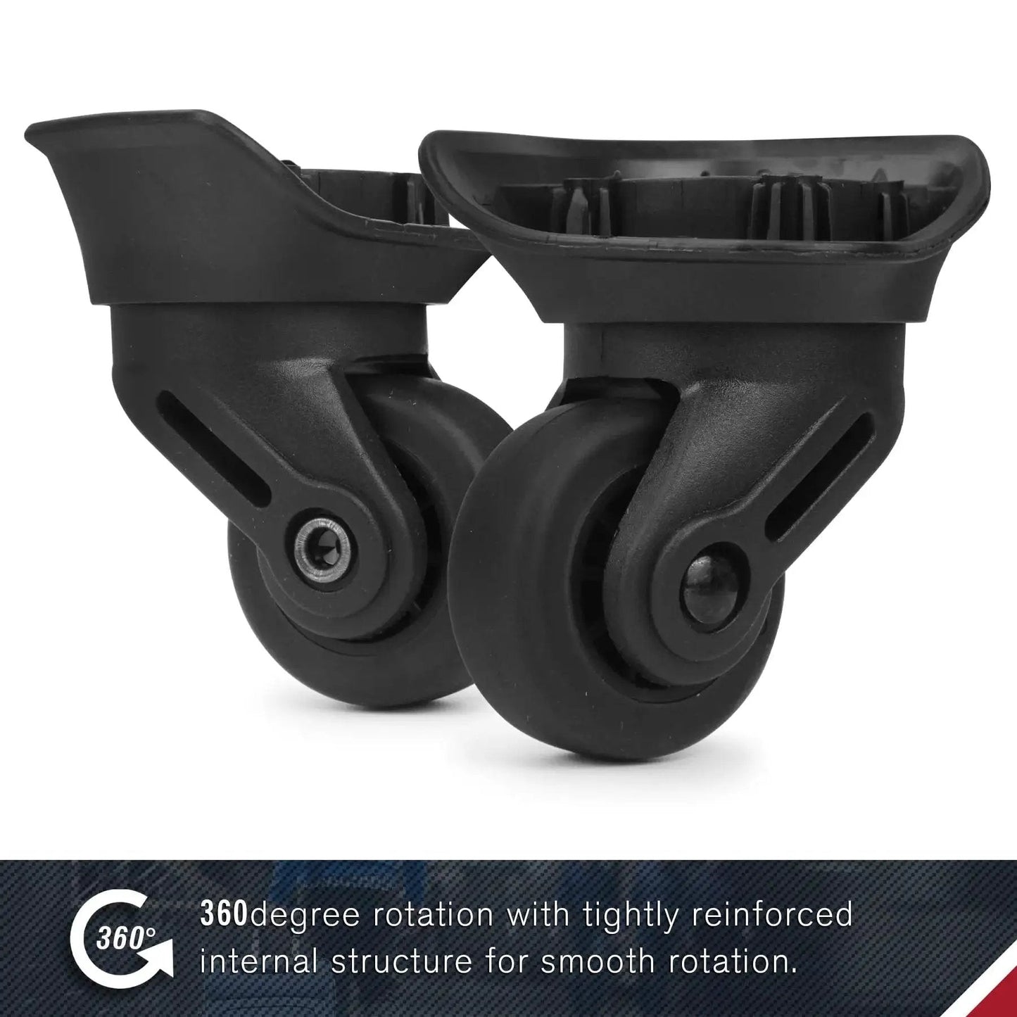 Luggage Wheels Replacement Pair For Suitcases And Carry On Wear Resistant Spinner Wheels With Four Holes ZA 72A Not Universal Compatibility