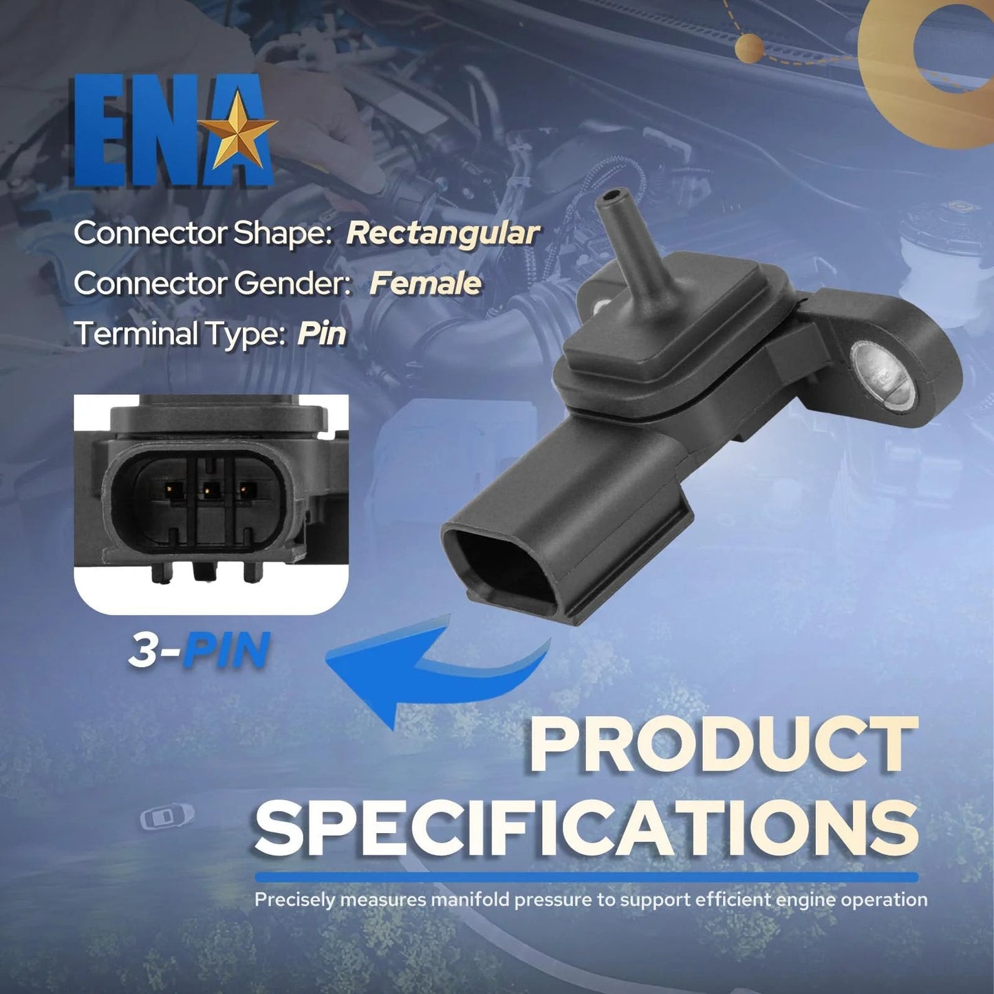 MAP Sensor For Toyota Vehicles 2018 2025 Works With RAV4 Prime Camry Highlander Sienna Corolla Venza Replacement AS689