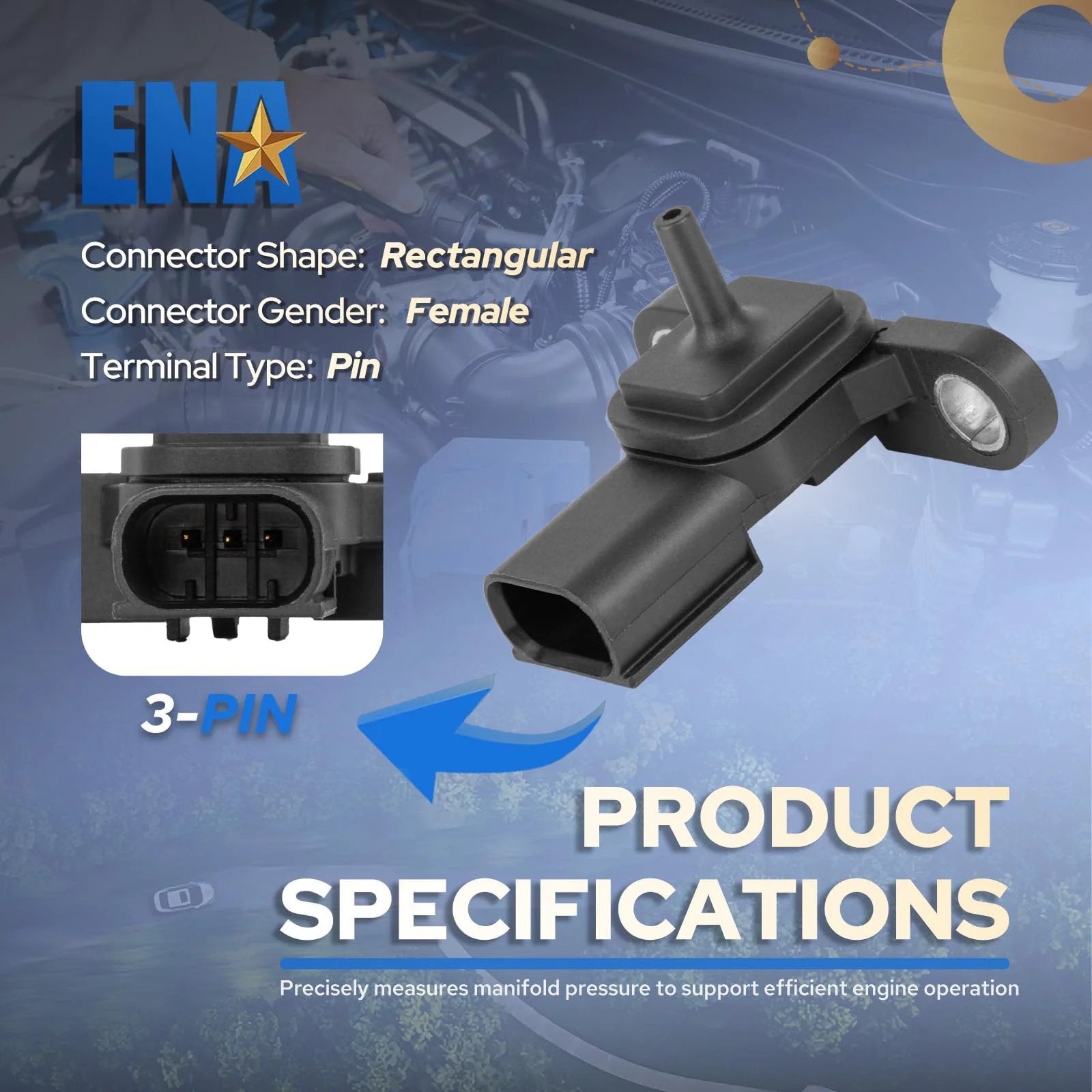 MAP Sensor For Toyota Vehicles 2018 2025 Works With RAV4 Prime Camry Highlander Sienna Corolla Venza Replacement AS689