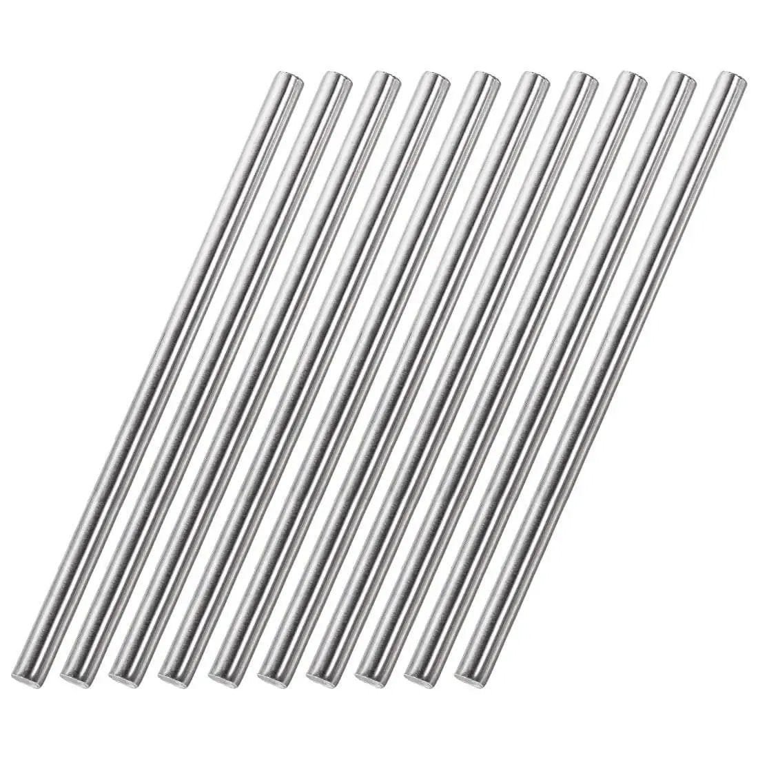 10 pieces of 8mm by 300mm solid stainless steel round rods for DIY crafts and lathe projects, rust resistant and durable metal rods