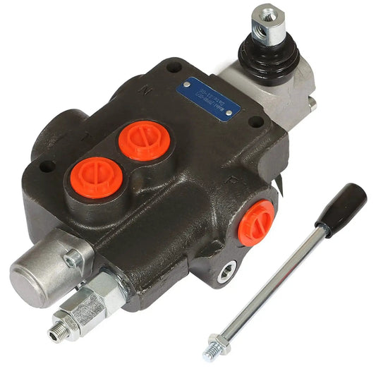 Heavy Duty 1 Spool Hydraulic Directional Control Valve 4 Way 3 Position Spring Center With 21GPM Max Flow And 3600PSI Rating SAE Inlet Outlet