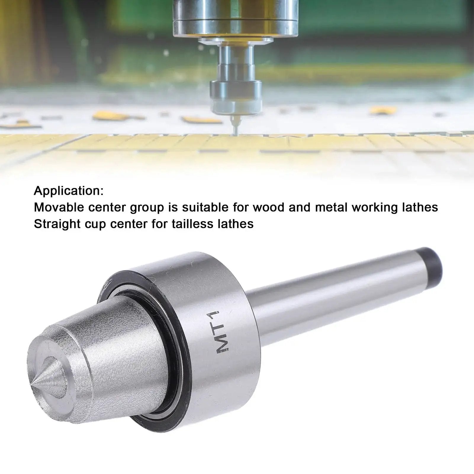 MT1 Tailstock Center Spur Cup For Wood Lathe And Metalworking Lathe Live Center Drive heavy duty steel construction close-up