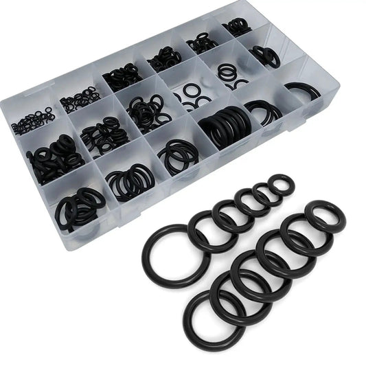 Premium O Ring Kit For Every Fix For DIYers And Pros With 300 Piece Nitrile Rubber Assortment In 18 Sizes in storage box