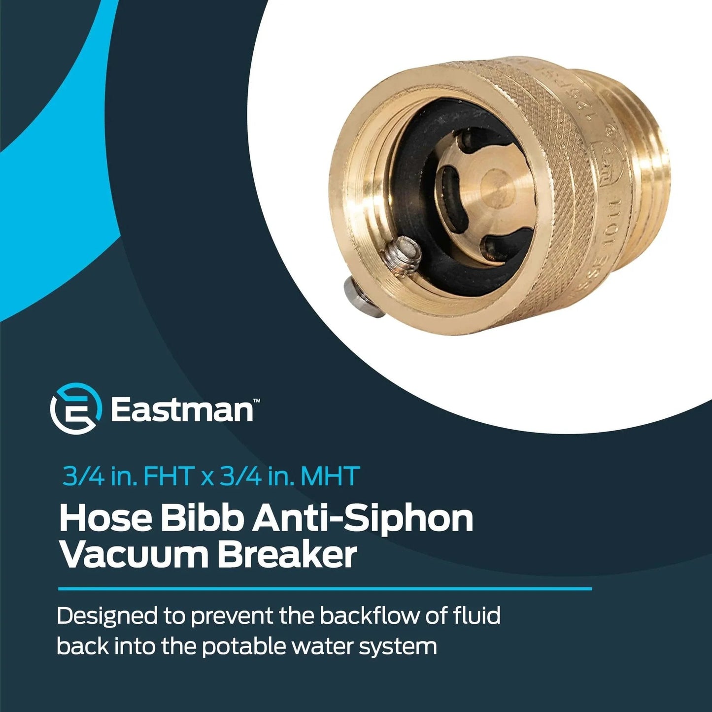 Three Quarter Inch FHT To Three Quarter Inch MHT Hose Bibb Anti Siphon Vacuum Breaker Brass Plumbing Fitting Backflow Preventer