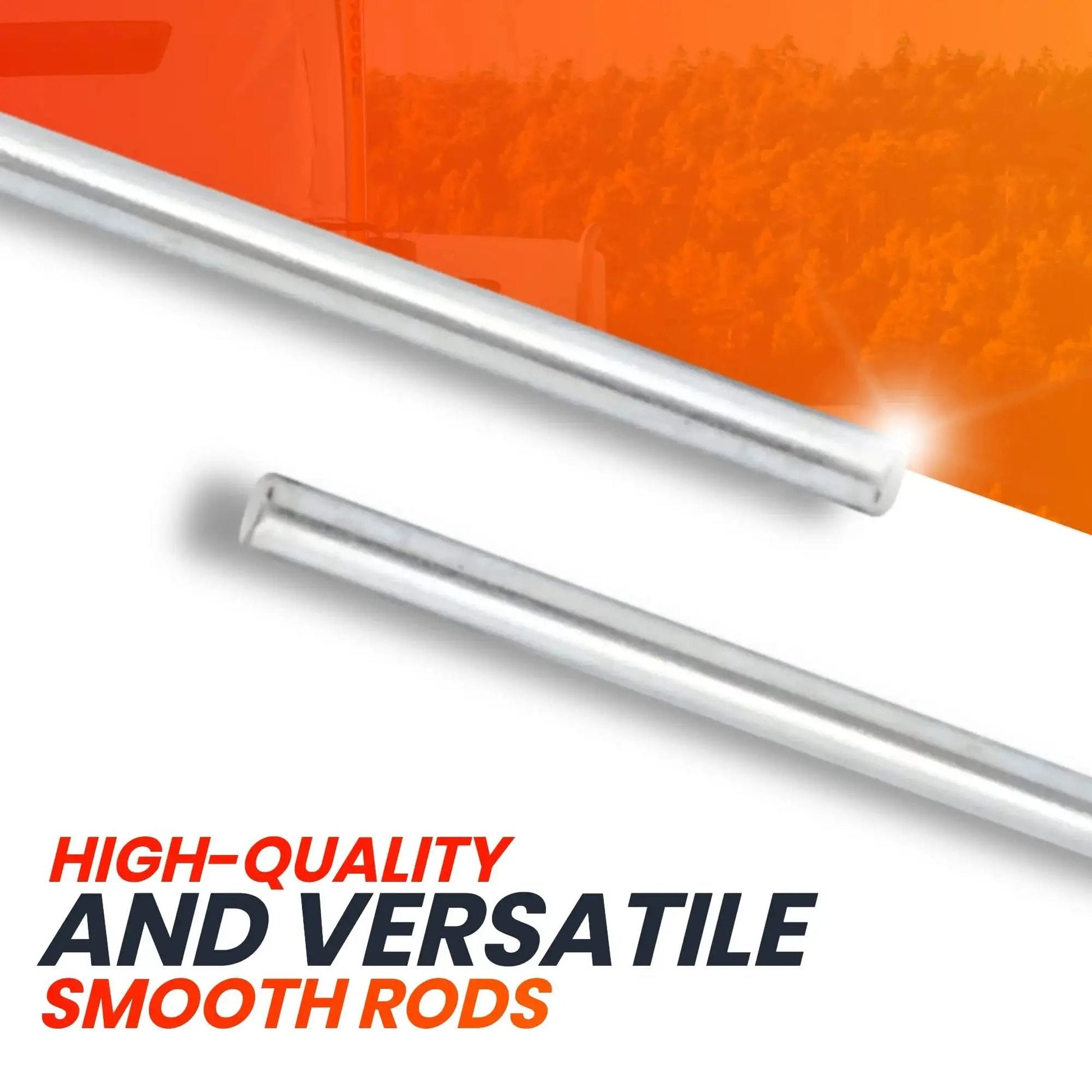 Image of Two Pack 5/8 Inch By 36 Inch Zinc Plated Steel Rods For Axle Shafts On Hand Trucks Dollies Wagons And Wheelbarrows, cold rolled steel rods.