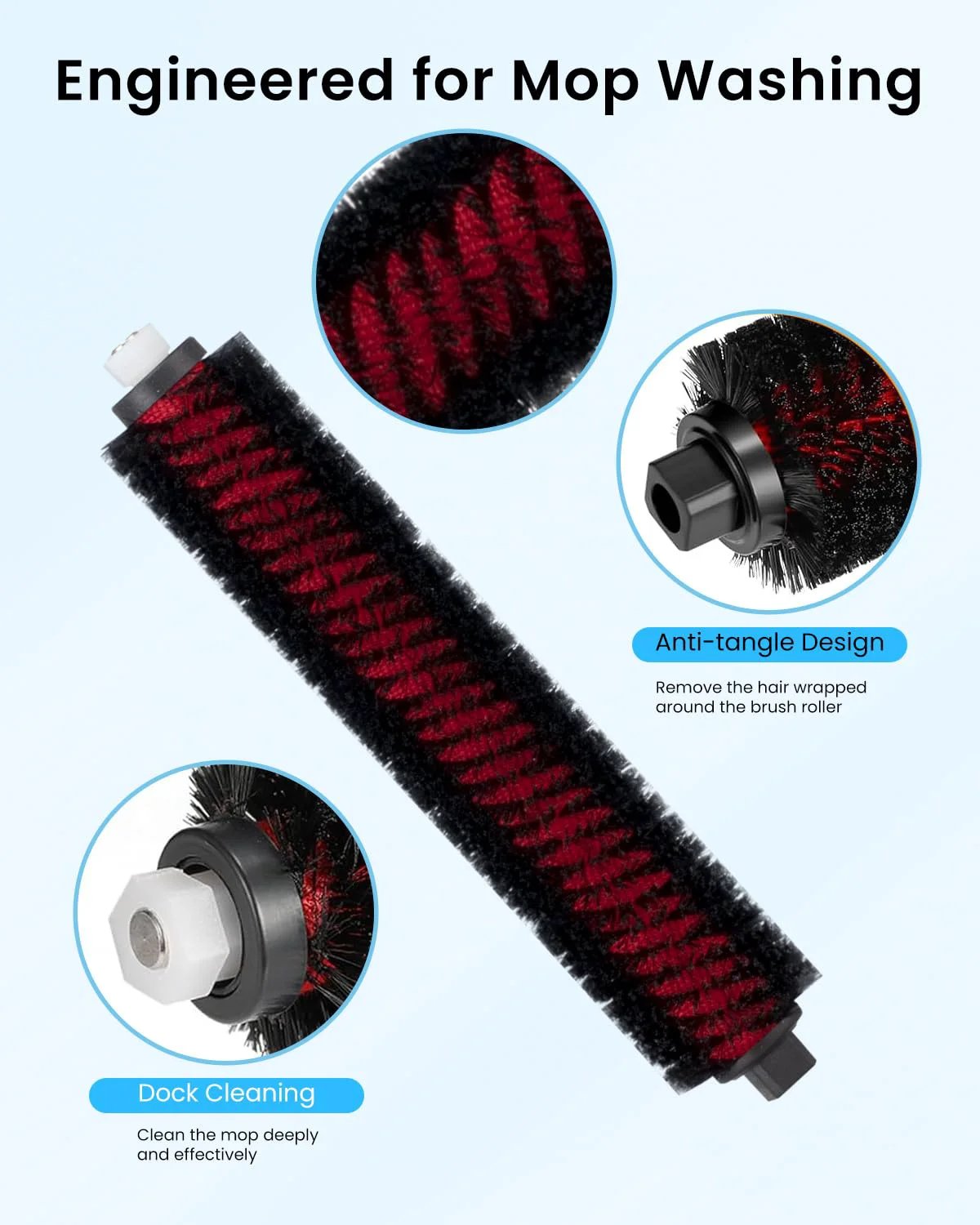 2 Pack Replacement Parts For S7 Max Ultra Roborock Vacuum Accessories Kit Including High Speed Cleaning Brush close-up