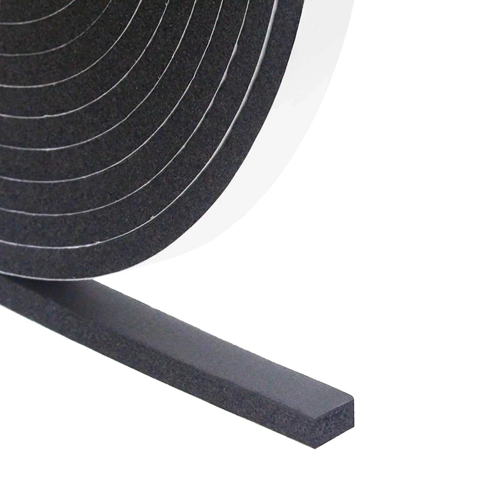 Close-up of Foam Insulation Tape For Doors And Windows DGSL Half Inch By Quarter Inch By Thirty Three Feet Weather Stripping Seal