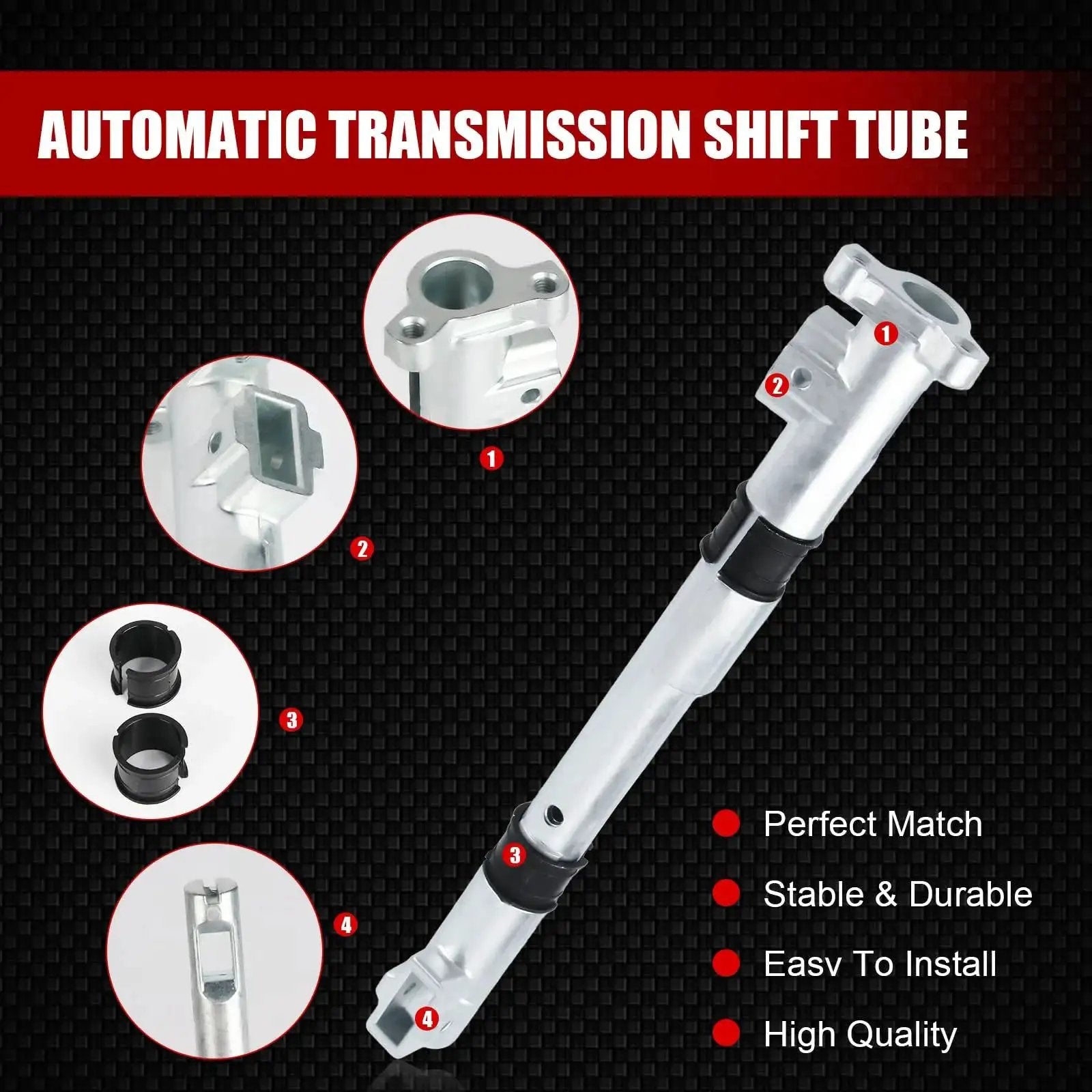 Shift Tube With Plunger And Bushing Assembly 905-102 For E And F 1995-2011, shown with detailed parts view.
