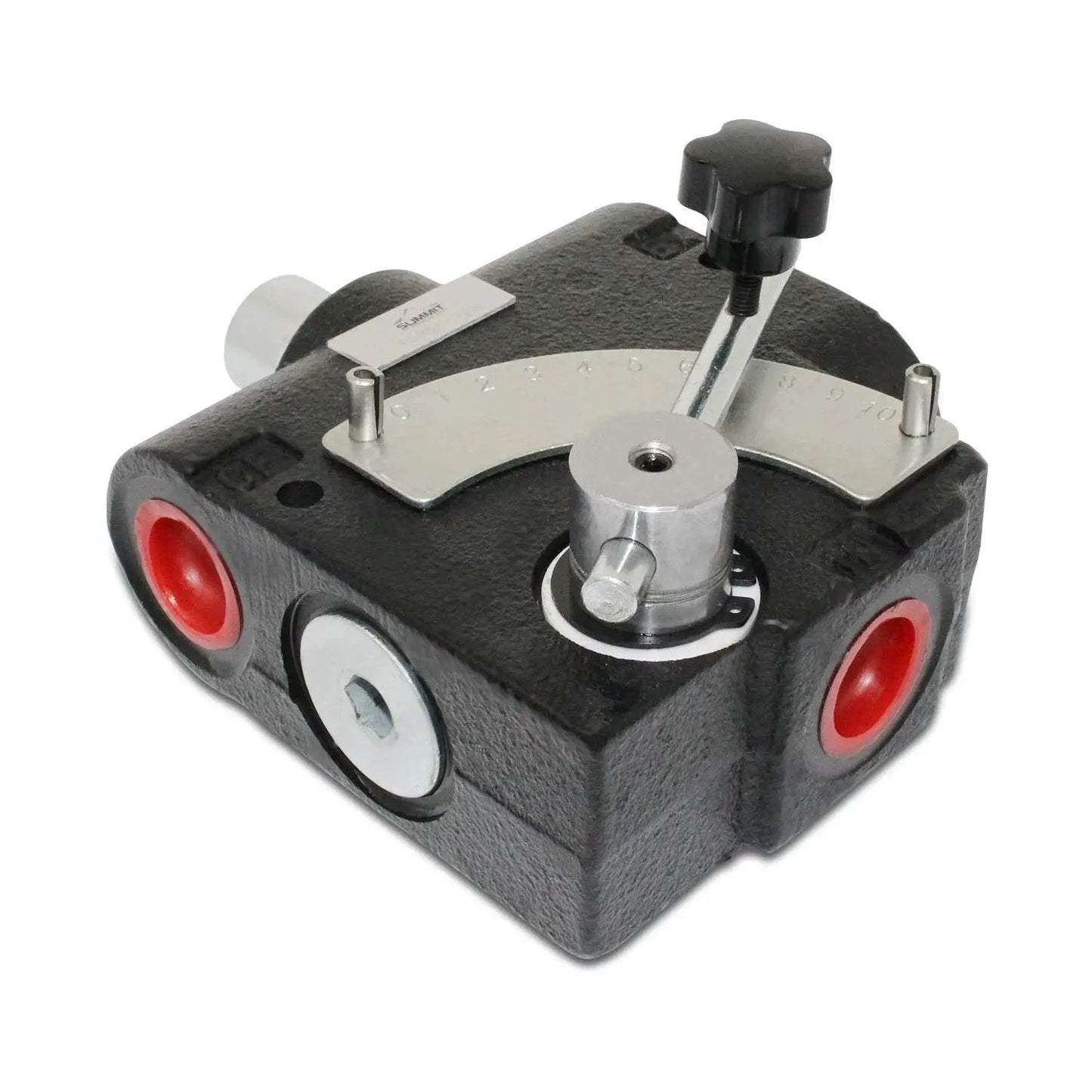 Adjustable Hydraulic Flow Control Valve with knob, visible ports, for 0-30 GPM, 3/4 NPT, Summit Hydraulics Quality for DIYers and Pros