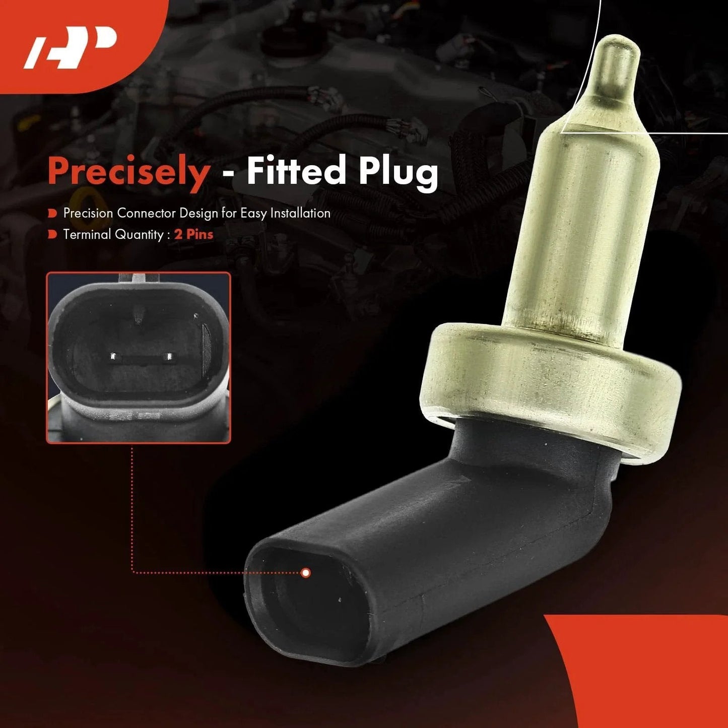 Coolant Temperature Sensor For Mini Cooper 2013 2014 2015 2016 Replacement Compatible With Cooper 1.5L 1.6L 2.0L Engines