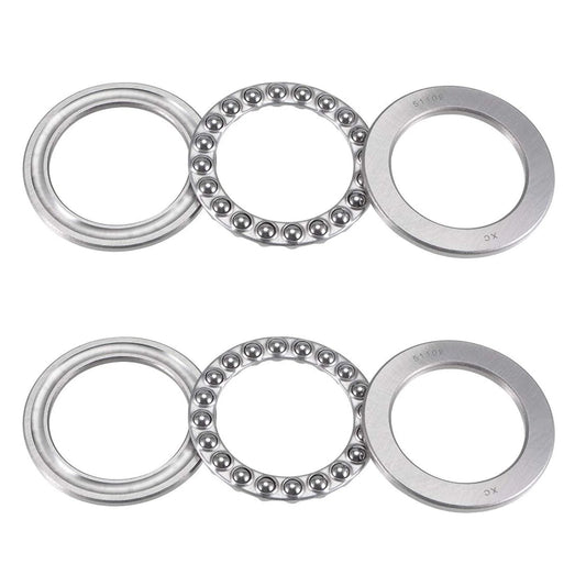 2 Pack 51109 Thrust Ball Bearings 45mm Bore 65mm Outer Diameter 14mm Width Bearing Steel With Steel Cage For Oven Turntables Jacks Pumps Rotating Equipment Machine Tools And Automobiles