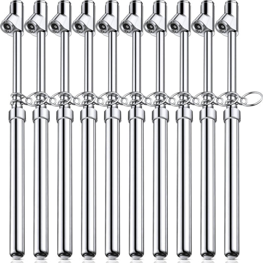 10 Pack Dual Head Tire Pressure Gauge Kit For Auto Truck Car RV And Van With Heavy Duty Build And 10 To 150 PSI Range And 1 To 10 Bar Silver Color For Easy Home Garage Use
