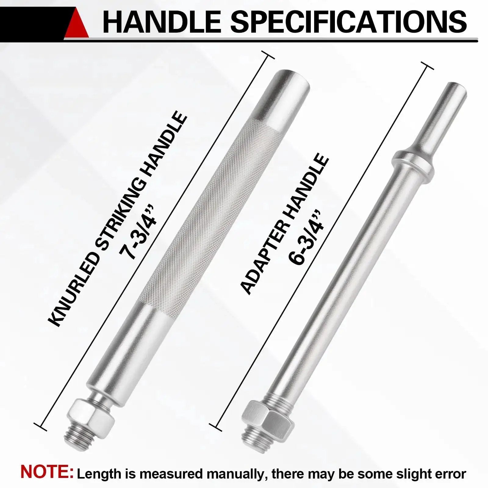Heavy Duty Ball Joint Separator With Three Fork Sizes For Pitman Arm And Tie Rod Removal, knurled striking and adapter handle