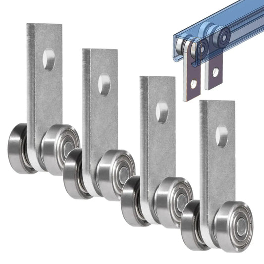 Heavy Duty Two Bearing Trolley Assembly Set For 1-5/8 Inch Wide Strut Channel Or Taller, galvanized hot rolled carbon steel, four pieces